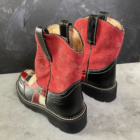 Original Ariat Fatbaby Patchwork Boots Artist Series 6.5B - Picture 3 of 15